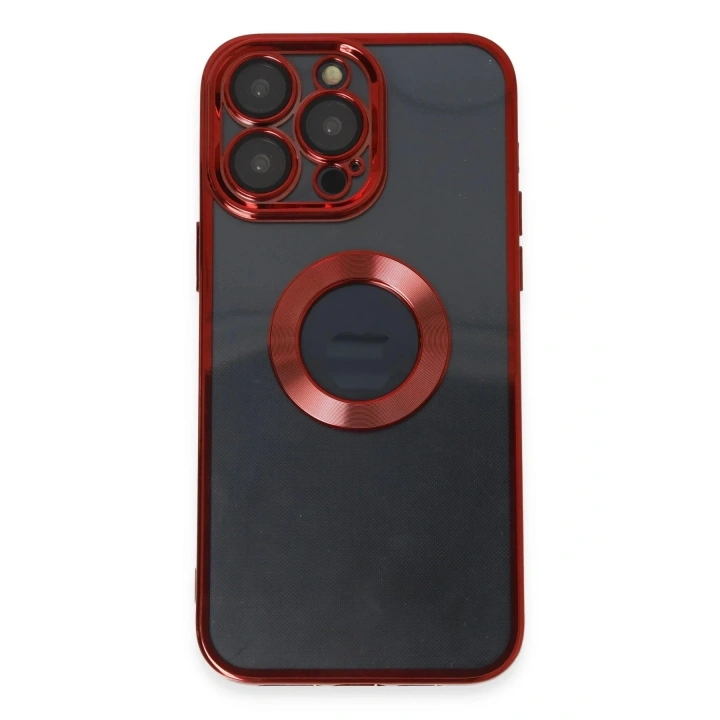 Mey İthalat®  iPhone 14 Pro Kılıf Slot Silikon - Kırmızı