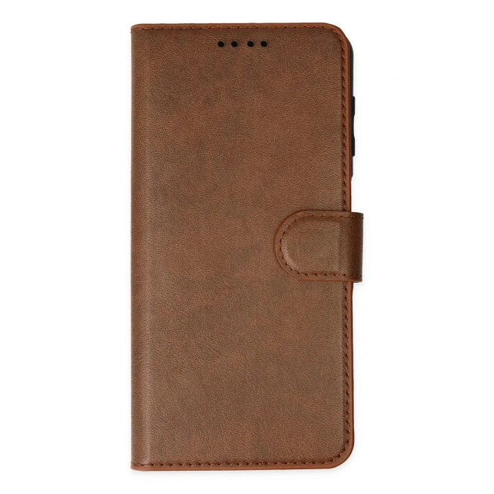 Mey İthalat®   iPhone 14 Pro Kılıf Trend S Plus Kapaklı Kılıf - Taba