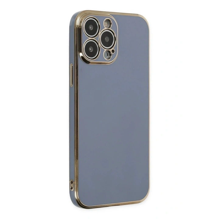 Mey İthalat®  iPhone 14 Pro Kılıf Volet Silikon - Mavi