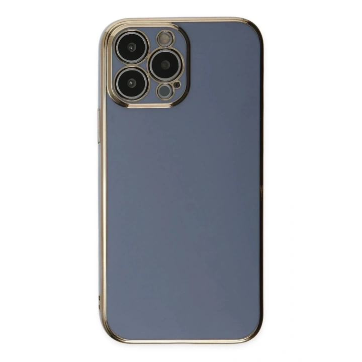 Mey İthalat®  iPhone 14 Pro Kılıf Volet Silikon - Mavi
