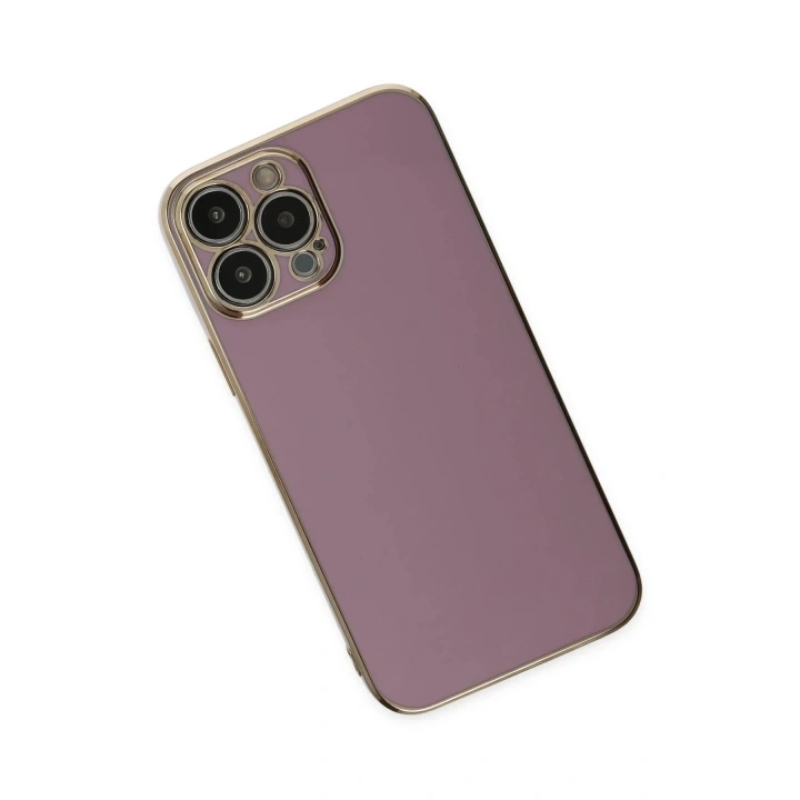Mey İthalat®  iPhone 14 Pro Kılıf Volet Silikon - Mor