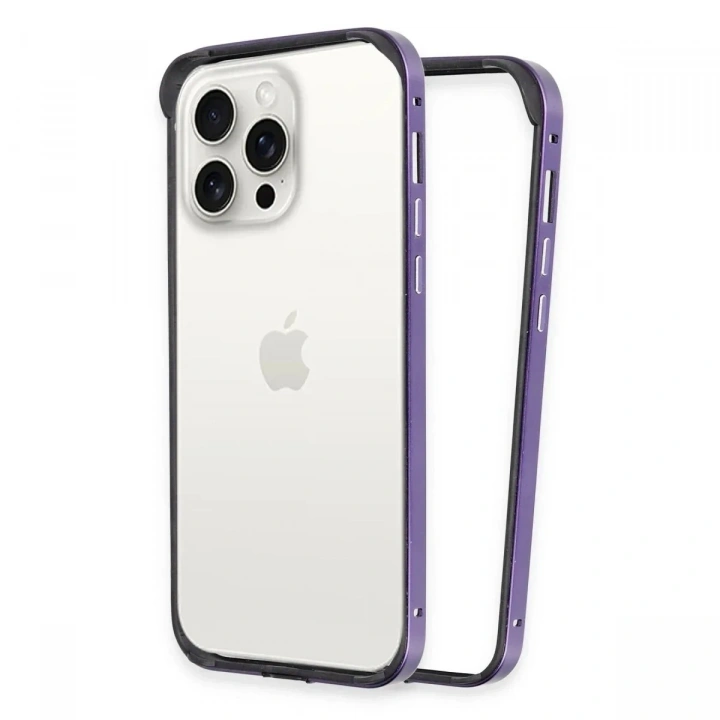 Mey İthalat®  iPhone 14 Pro Land Bumper Koruma Kapak - Derin Mor