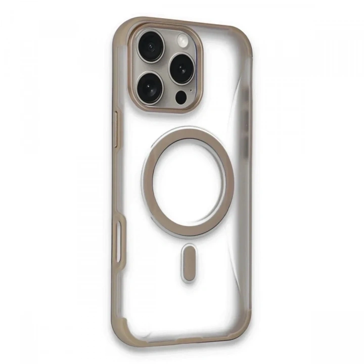 Mey İthalat®  iPhone 14 Pro Max Hilton Magsafe Kapak - Gold