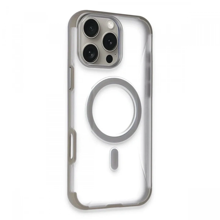 Mey İthalat®  iPhone 14 Pro Max Hilton Magsafe Kapak - Titan Gri