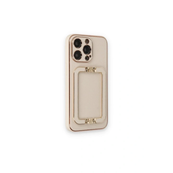 Mey İthalat®  iPhone 14 Pro Max Kılıf Coco Elit Kapak - Gold