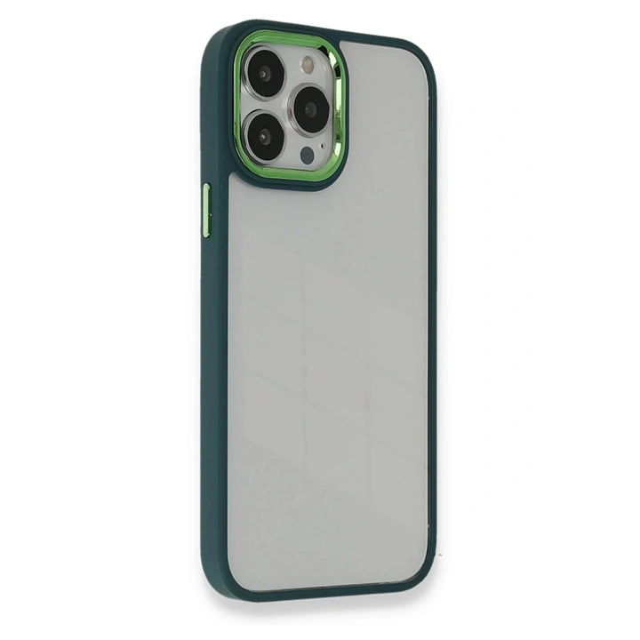 Mey İthalat®  iPhone 14 Pro Max Kılıf Dora Kapak - Haki Yeşil