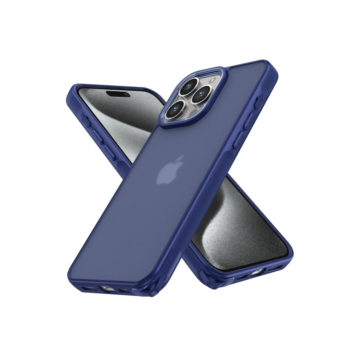 Mey İthalat®  iPhone 14 Pro Max Kılıf Elegant Kapak - Lacivert