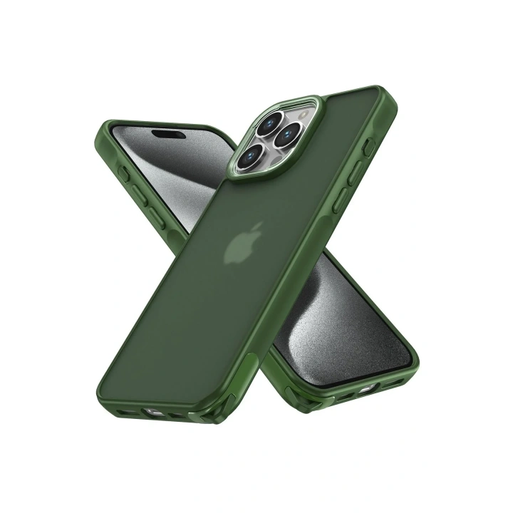 Mey İthalat®  iPhone 14 Pro Max Kılıf Elegant Kapak - Yeşil