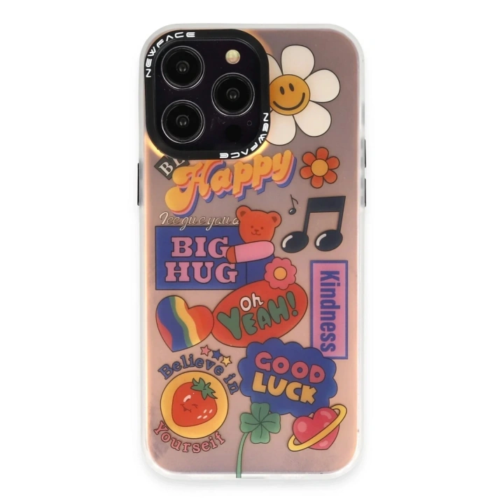 Mey İthalat®  iPhone 14 Pro Max Kılıf Estoril Desenli Kapak - Estoril - 15
