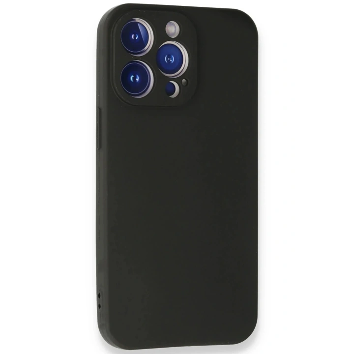 Mey İthalat®  iPhone 14 Pro Max Kılıf First Silikon - Siyah