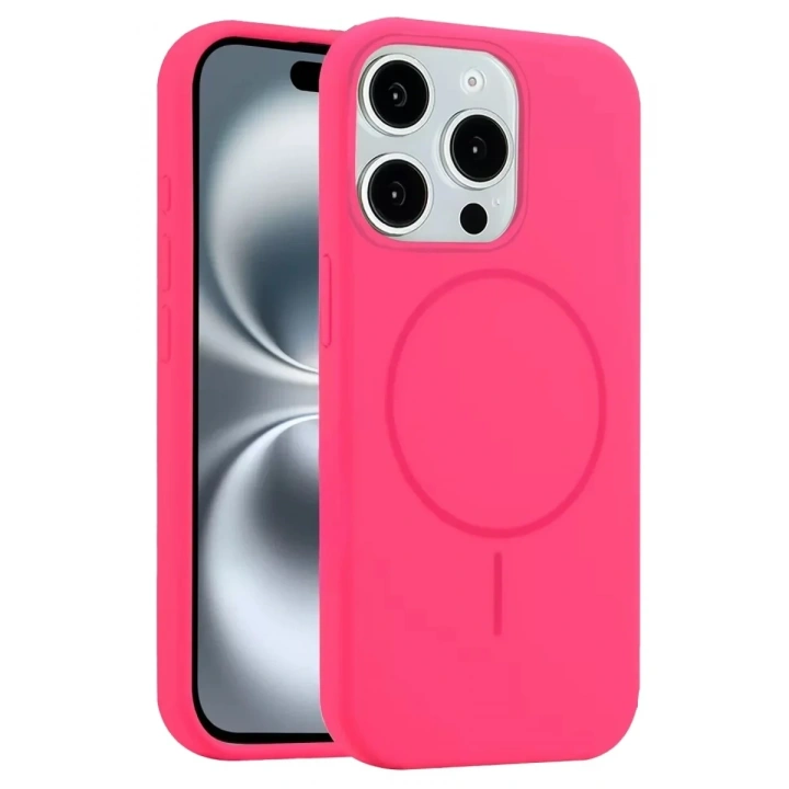 Mey İthalat®  iPhone 14 Pro Max Kılıf Jully Magsafe Kapak - Pembe