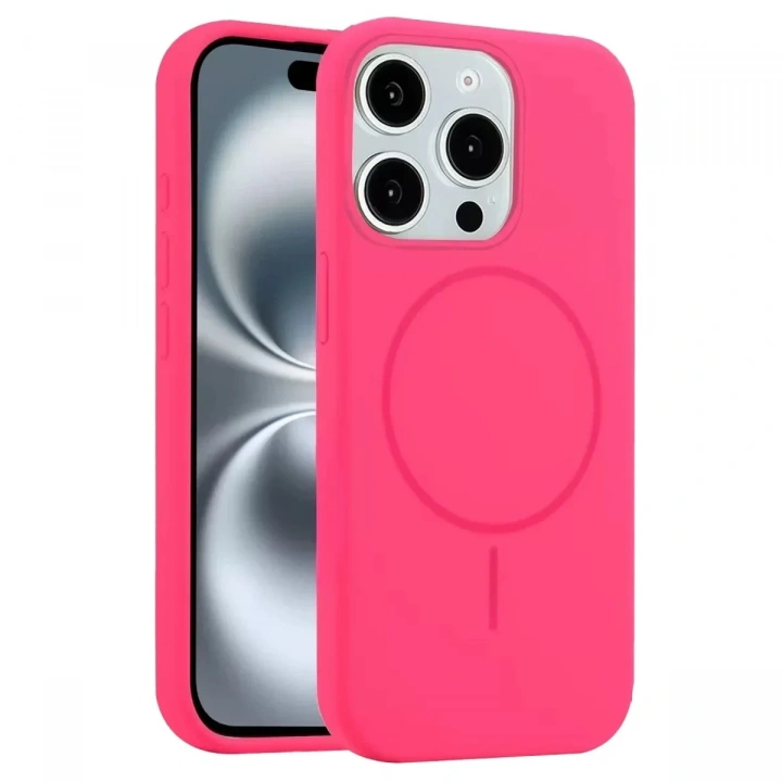 Mey İthalat®  iPhone 14 Pro Max Kılıf Jully Magsafe Kapak - Pembe