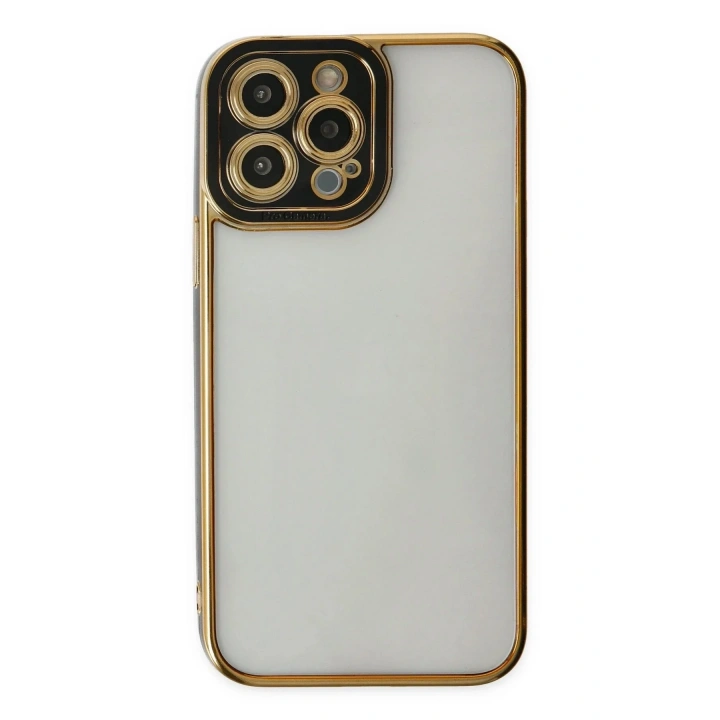 Mey İthalat®  iPhone 14 Pro Max Kılıf Liva Lens Silikon - Siyah