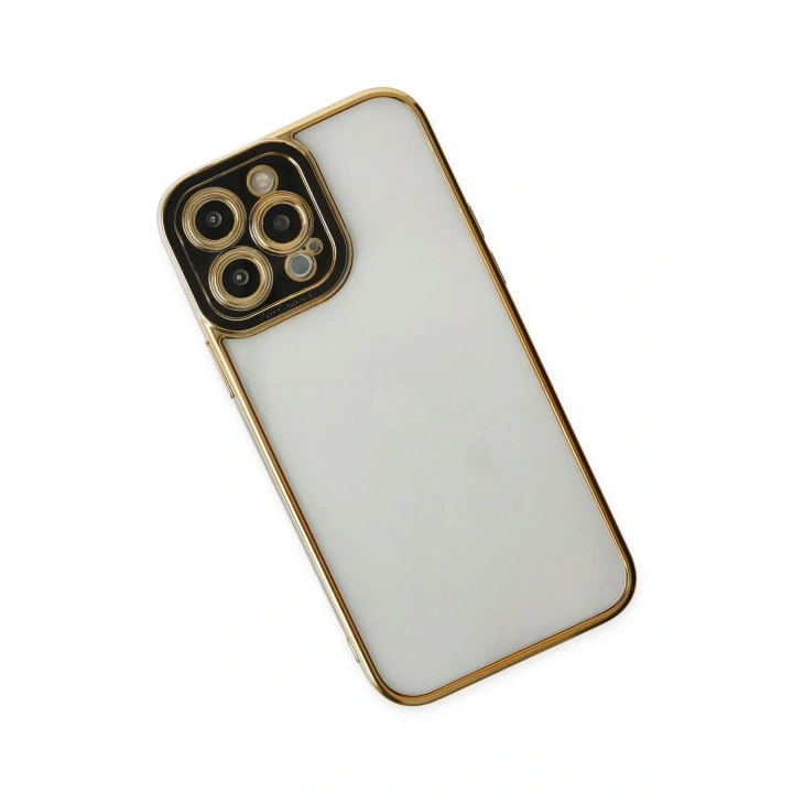 Mey İthalat®  iPhone 14 Pro Max Kılıf Liva Lens Silikon - Siyah