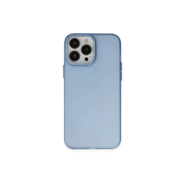 Mey İthalat®  iPhone 14 Pro Max Kılıf Modos Metal Kapak - Mavi