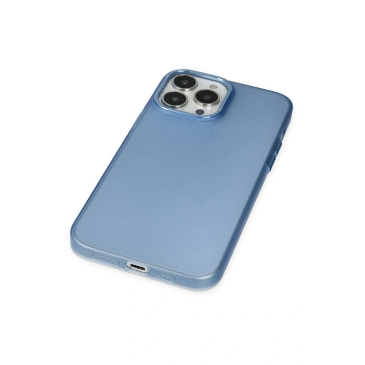 Mey İthalat®  iPhone 14 Pro Max Kılıf Modos Metal Kapak - Mavi