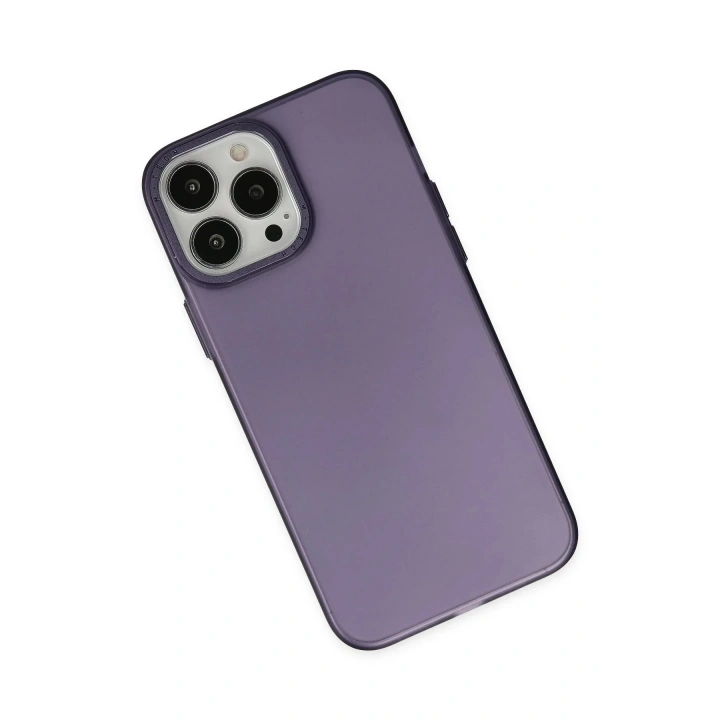 Mey İthalat®  iPhone 14 Pro Max Kılıf Modos Metal Kapak - Mor