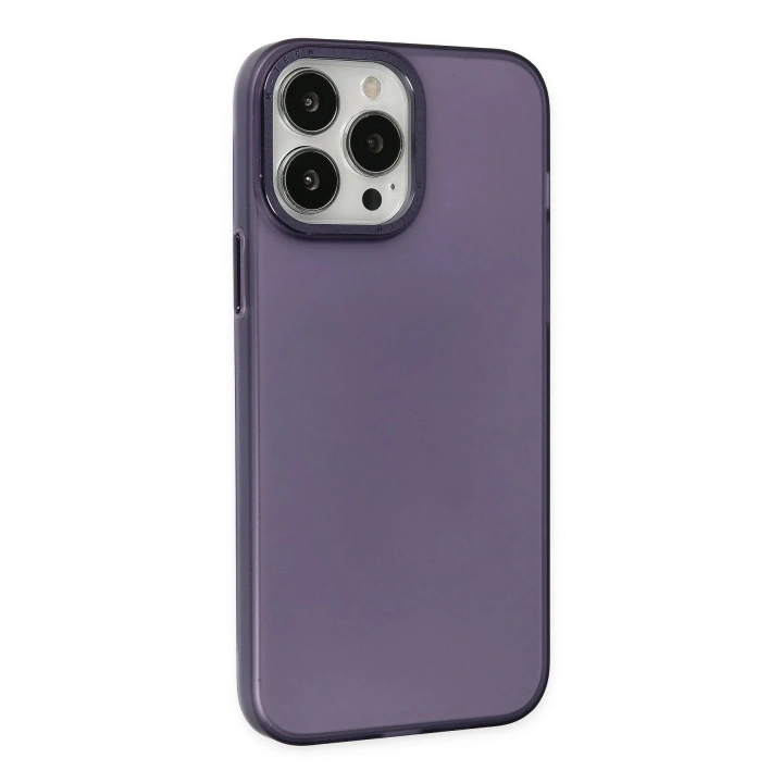 Mey İthalat®  iPhone 14 Pro Max Kılıf Modos Metal Kapak - Mor