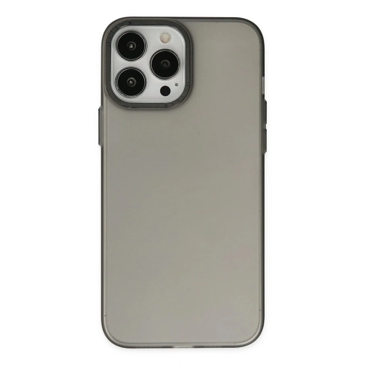 Mey İthalat®  iPhone 14 Pro Max Kılıf Modos Metal Kapak - Siyah
