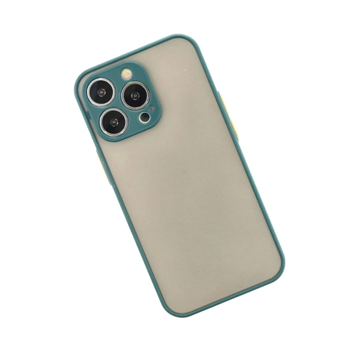 Mey İthalat®  iPhone 14 Pro Max Kılıf Montreal Silikon Kapak - Yeşil