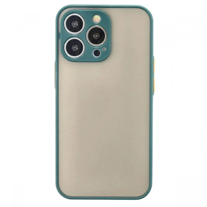 Mey İthalat®  iPhone 14 Pro Max Kılıf Montreal Silikon Kapak - Yeşil