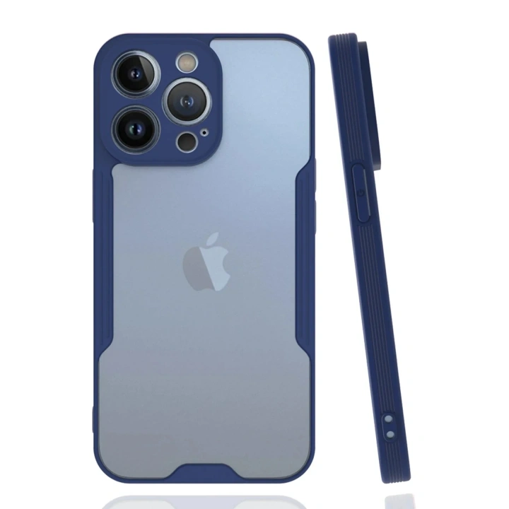 Mey İthalat®  iPhone 14 Pro Max Kılıf Platin Silikon - Lacivert