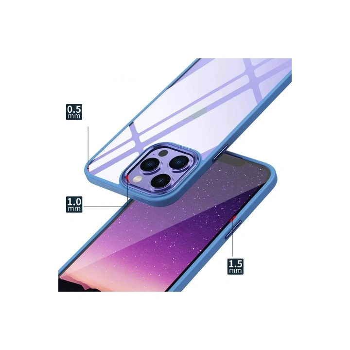 Mey İthalat®  iPhone 14 Pro Max Kılıf Power Silikon - Mavi