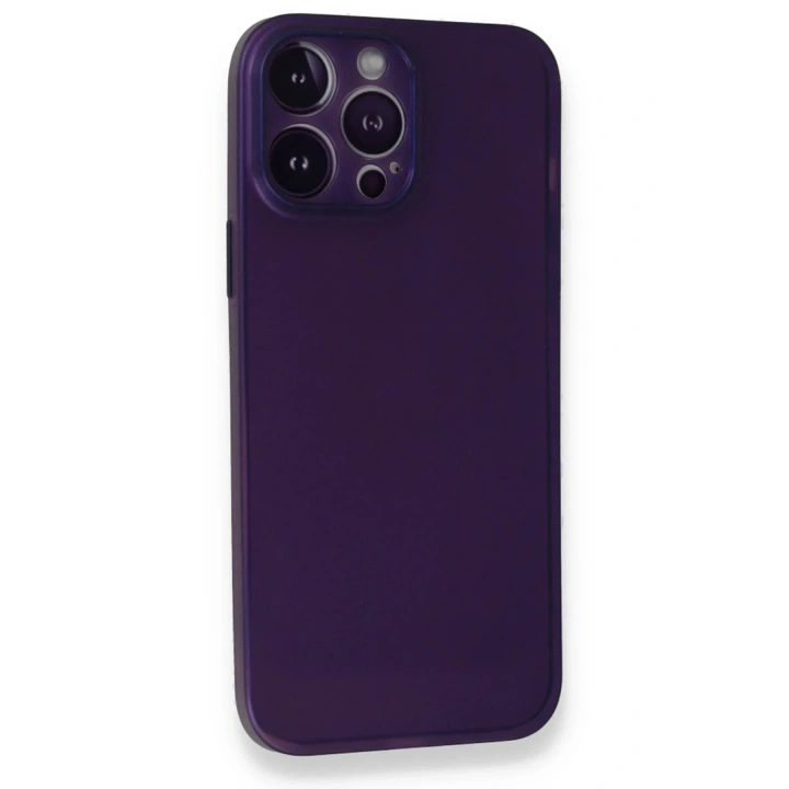 Mey İthalat®  iPhone 14 Pro Max Kılıf PP Ultra İnce Kapak - Mor