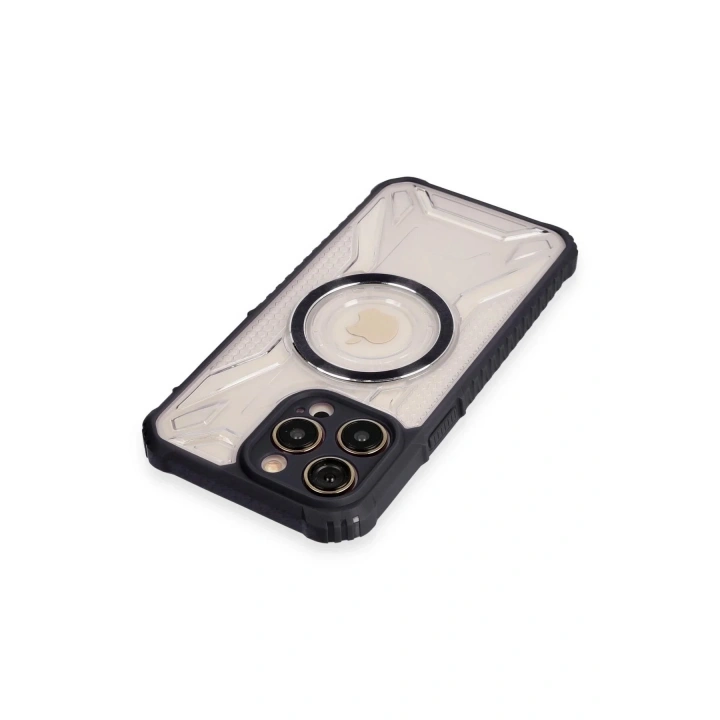 Mey İthalat®   iPhone 14 Pro Max Kılıf Prag Magneticsafe Kapak - Siyah