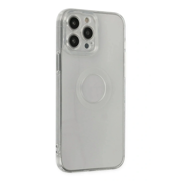 Mey İthalat®  iPhone 14 Pro Max Kılıf Santa Lens Silikon - Şeffaf