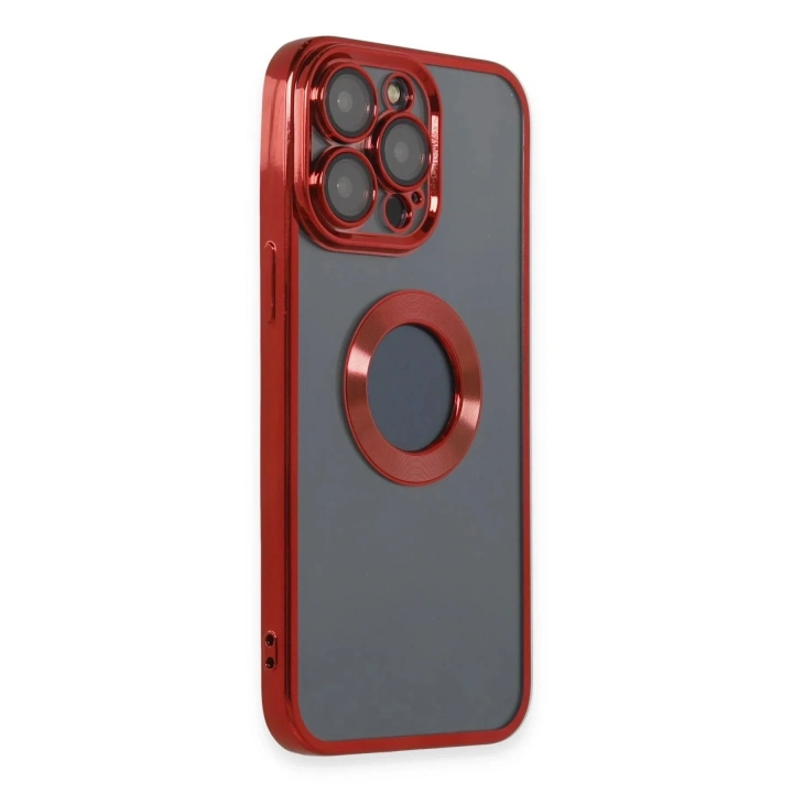 Mey İthalat®  iPhone 14 Pro Max Kılıf Slot Silikon - Kırmızı