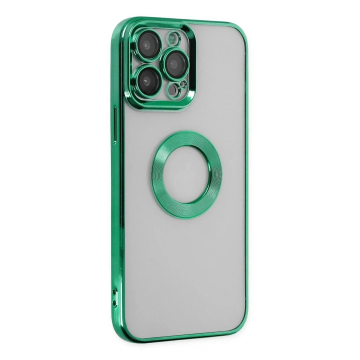 Mey İthalat®  iPhone 14 Pro Max Kılıf Slot Silikon - Köknar Yeşili