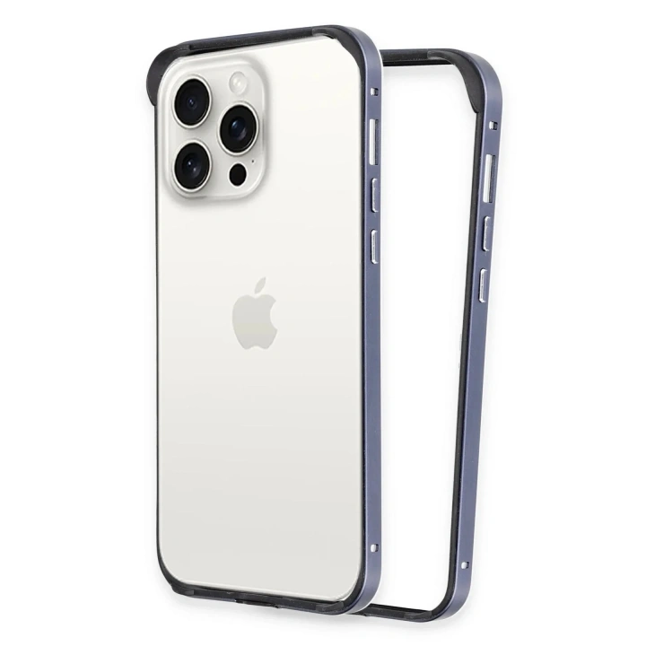 Mey İthalat®  iPhone 14 Pro Max Land Bumper Koruma Kapak - Lacivert