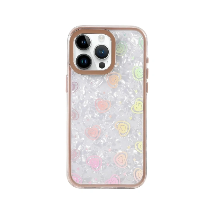 Mey İthalat®   iPhone 14 Pro Max Lumi Desenli Kapak - Çöl Titanyum