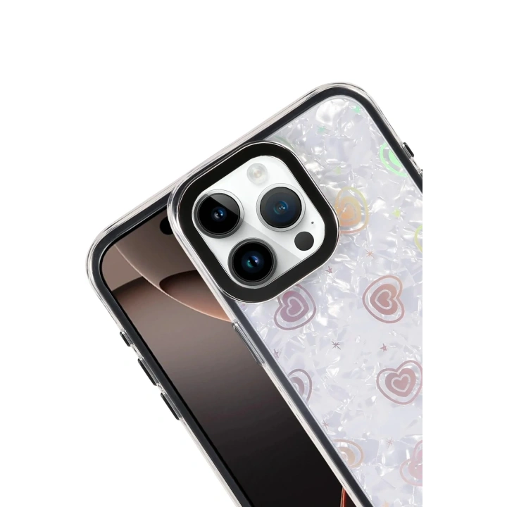 Mey İthalat®   iPhone 14 Pro Max Lumi Desenli Kapak - Siyah