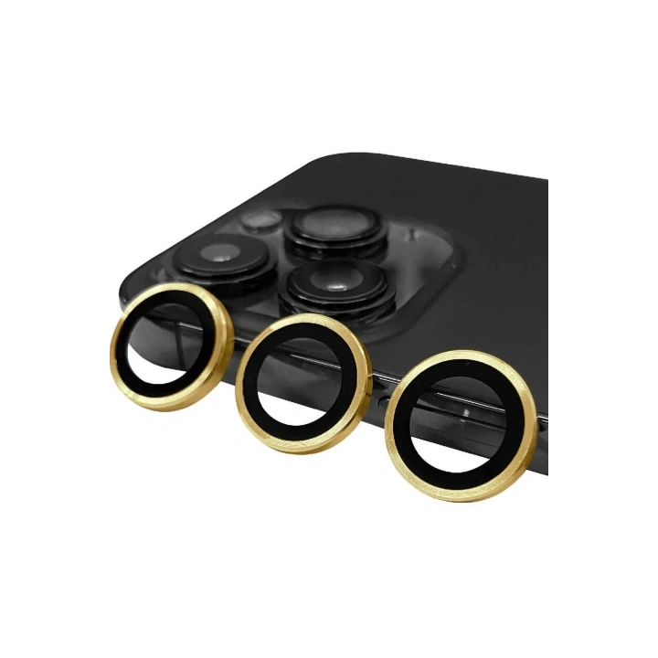 Mey İthalat®  iPhone 14 Pro Max Raze Metal Kamera Lens - Gold