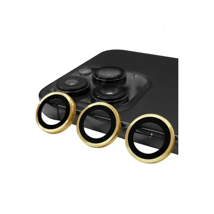 Mey İthalat®  iPhone 14 Pro Max Raze Metal Kamera Lens - Gold