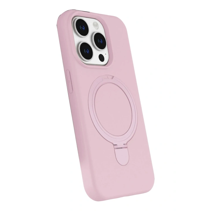 Mey İthalat®   iPhone 14 Pro Max Regal Magsafe Standlı Kapak - Açık Pembe