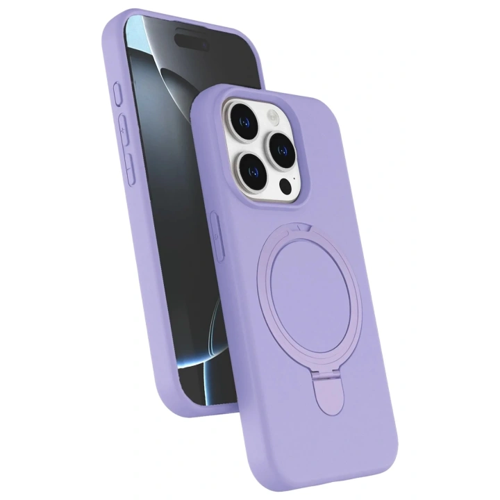 Mey İthalat®   iPhone 14 Pro Max Regal Magsafe Standlı Kapak - Lila