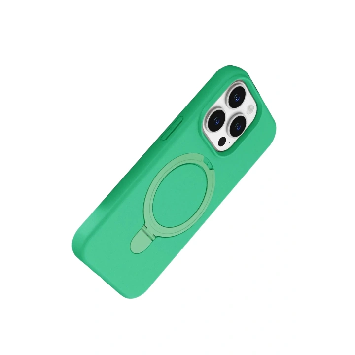 Mey İthalat®   iPhone 14 Pro Max Regal Magsafe Standlı Kapak - Yeşil