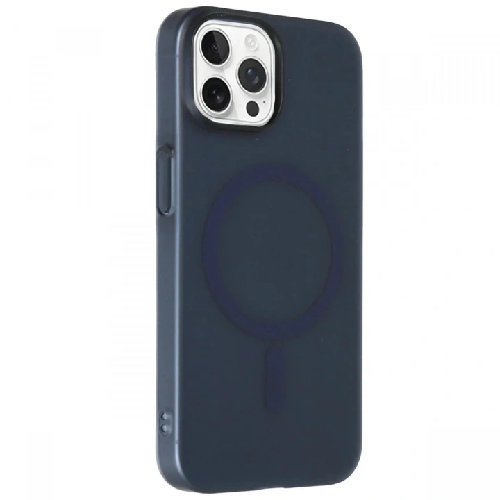 Mey İthalat®  iPhone 14 Pro Max Tuna PC Slim Magsafe Kapak - Lacivert