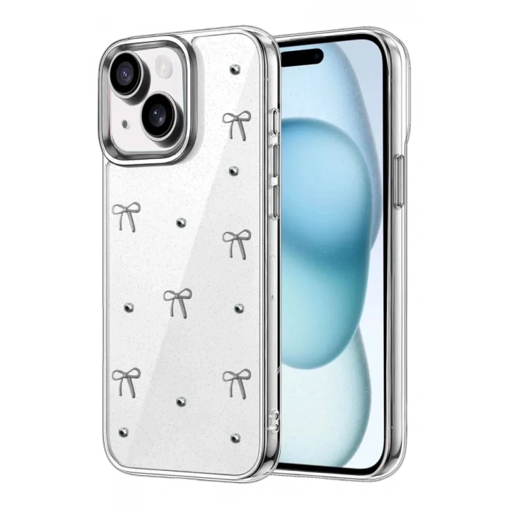 Mey İthalat®   iPhone 15 Fiyonk Desenli Kapak - Desen 5