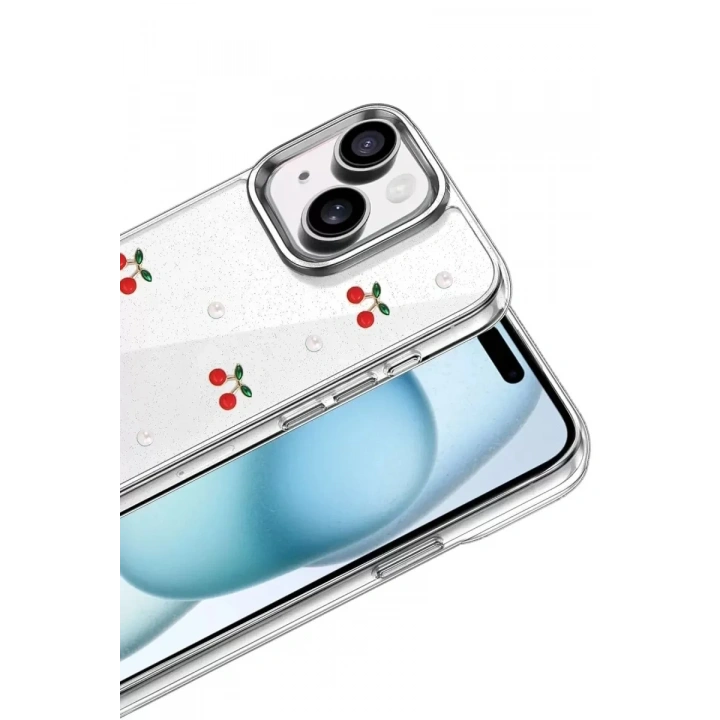 Mey İthalat®   iPhone 15 Fiyonk Desenli Kapak - Desen 9