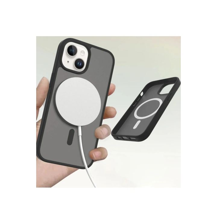 Mey İthalat®   iPhone 15 Jota Magsafe Kapak - Siyah