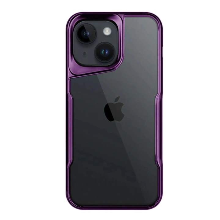 Mey İthalat®  iPhone 15 Kılıf Boyi Silikon Kapak - Derin Mor