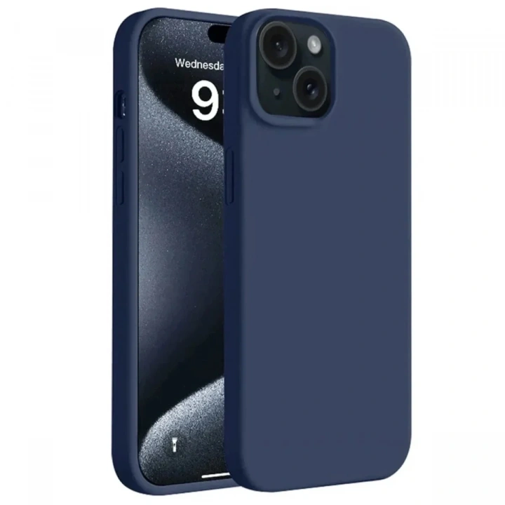 Mey İthalat®  iPhone 15 Kılıf First Silikon - Lacivert