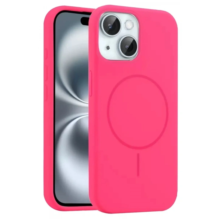 Mey İthalat®   iPhone 15 Kılıf Jully Magsafe Kapak - Pembe