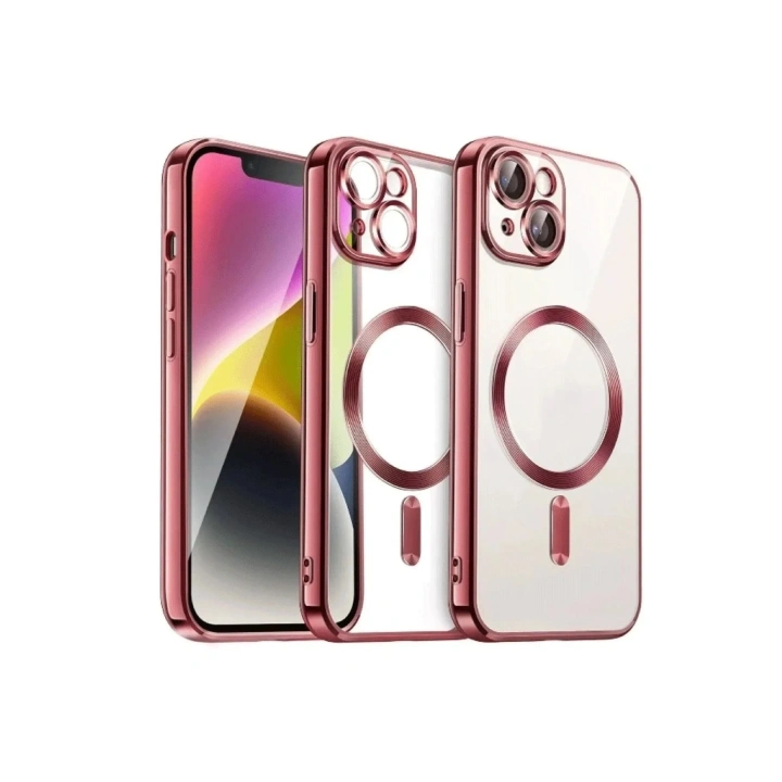 Mey İthalat®  iPhone 15 Kılıf Kross Magneticsafe Kapak - Kırmızı