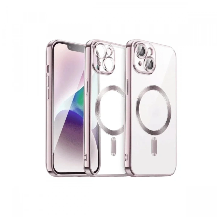 Mey İthalat®  iPhone 15 Kılıf Kross Magneticsafe Kapak - Rose