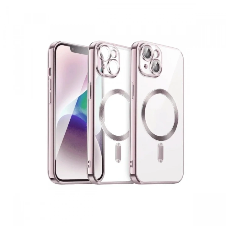 Mey İthalat®  iPhone 15 Kılıf Kross Magneticsafe Kapak - Rose